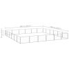 Steel Dog Kennel Silver 388 Sq Ft